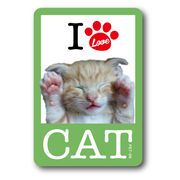 PET-05/I LOVE CAT!ステッカー05 猫好きの方に！ 猫 ねこ ネコ CAT 猫ステッカー PET 愛猫 ペット