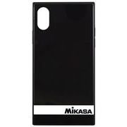 MIKASA iPhoneXS/X対応スクエアガラスケース ブラック MKS-01BK