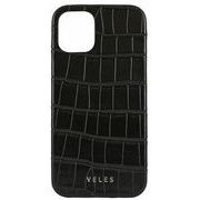 VELES iPhone12 mini対応 PUレザーシェルケース(クロコダイル)ブラック VLS-61BK