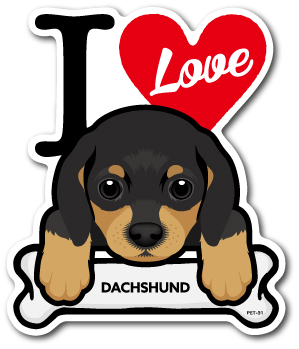 Pet 031 Dachshund ダックスフンド Dog Sticker ドッグステッカー 車 犬 イラスト アイラブ 雑貨 株式会社 ゼネラルステッカー 問屋 仕入れ 卸 卸売の専門 仕入れならnetsea