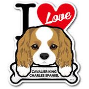 PET-034/CAVALIER KING CHARLES SPANIEL/キャバリア/DOG STICKER ドッグステッカー 車 犬 イラスト