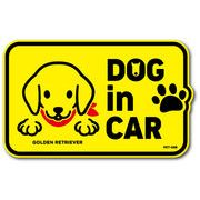 PET-058/DOG in CAR/ゴールデン・レトリーバー 02/DOG STICKER ドッグステッカー 車 犬 イラスト
