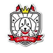 PET-055/DOG in CAR/ビーグル/DOG STICKER ドッグステッカー 車 犬 イラスト