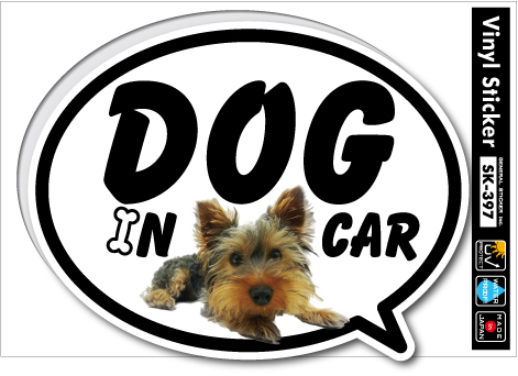 DOG IN CAR03 ヨークシャー・テリア ドッグインカーステッカー ペット 愛犬 SK397