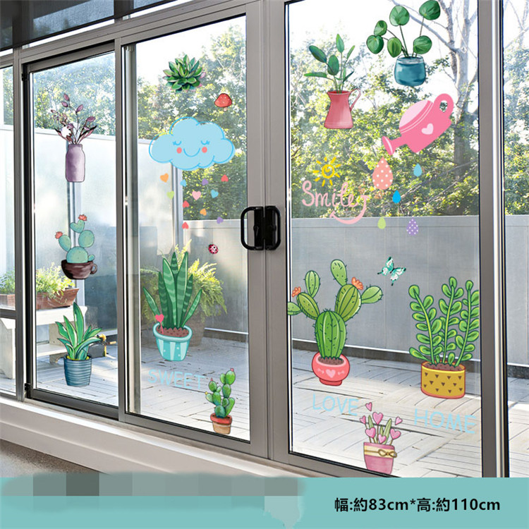3Dステレオ クリエイティブ 個性 キッチン バルコニー 装飾 スモールパターン ガラスステッカー 窓  粘着性