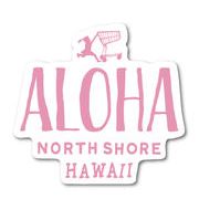 ハレイワハッピーマーケット ステッカー ALOHA ピンク HHM010 おしゃれ ハワイ
