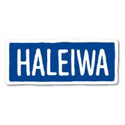 ハレイワハッピーマーケット ステッカー HALEIWA 横長 ブルー HHM084 おしゃれ ハワイ