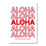 ハレイワハッピーマーケット ステッカー ALOHA スクエア 集合 HHM097 おしゃれ ハワイ