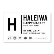 ハレイワハッピーマーケット ステッカー H HALEIWA スクエア HHM066 おしゃれ ハワイ