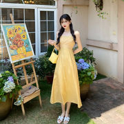 限定数量セール!!春夏  キャミワンピース ロングタイプ ドレス スカート 韓国ファッション レディース