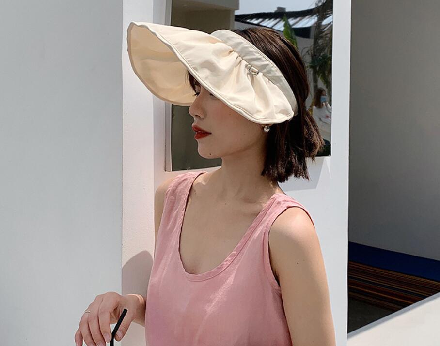 サンバイザー 日よけ帽子 UVカット帽子 UV対策 サマーハット 日焼け止め レディース 韓国ファッション
