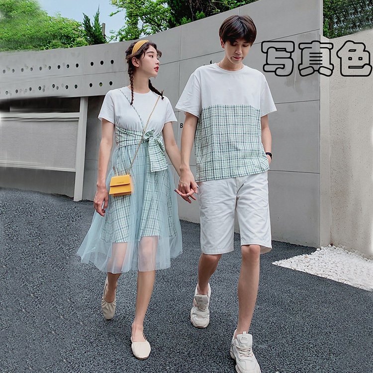 ペアルック カップルtシャツ ワンピース ペアルック半袖 恋人 チェック柄 カップル夏服 アパレル 株式会社 Ouka Car Leasing 問屋 仕入れ 卸 卸売の専門 仕入れならnetsea