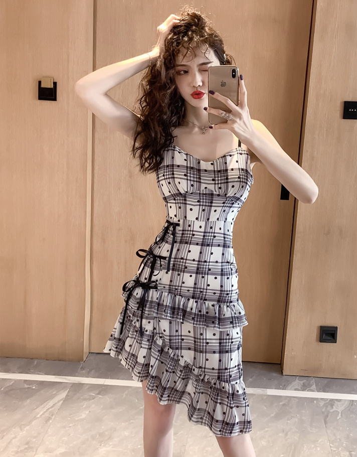 キャミワンピース 夏 新作 スッキリウェストライン スリム効果 スカート レディース 韓国ファッション