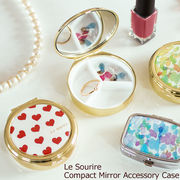 使いやすいミラー付きケース！ Le Sourire（ルソイーユ）Compact Mirror Accessory Case　ラウンド