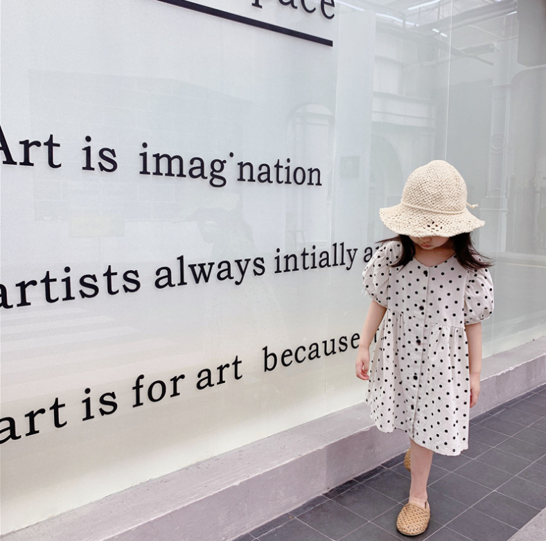 子供服 夏 女の子 韓国スタイル 夏服 ドット ワンピース マキシ 韓国子供服 キッズ インスタ映え アパレル 香山 株式会社 問屋 仕入れ 卸 卸売の専門 仕入れならnetsea