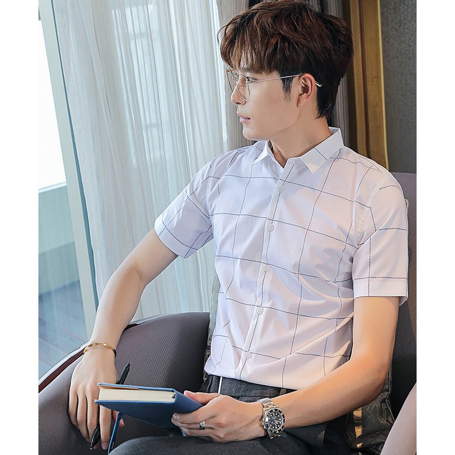 チェック柄 シャツ メンズ カジュアルシャツ ワイシャツ 綿 夏 半袖 ビジネスシャツ 大きいサイズ アパレル 株式会社 Ouka Car Leasing 問屋 仕入れ 卸 卸売の専門 仕入れならnetsea