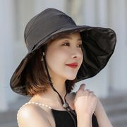 春夏　帽子　紫外線対策　つば広　韓国風　レディースファッション