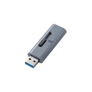 エレコム USBメモリー/USB3.2(Gen1)対応/スライド式/128GB/グレー M