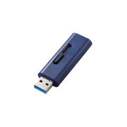 エレコム USBメモリー/USB3.2(Gen1)対応/スライド式/128GB/ブルー M