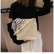 2色 新色入荷 激安セール  女性 小さい新鮮な ショルダーバッグ 絹のスカーフ パール 装飾 かごバッグ