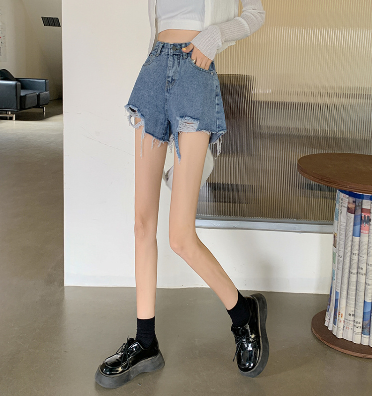 ハイウエスト デニム ショートパンツ 夏 新作 スリム効果 ズボン レディース 韓国ファッション アパレル エスペランス 合同会社 問屋 仕入れ 卸 卸売の専門 仕入れならnetsea