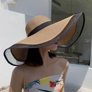 見なきゃ損する 女の子ファッション 大きなツバ 帽子 気質 オーガンザ 薄い 日よけ 日焼け止め 麦わら帽子