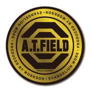 A.T.FIELD ステッカー 丸型 ATロゴ ATF021G 鏡面 ゴールド エヴァンゲリオン