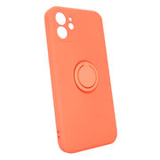 iPhone12mini クリームオレンジ 588 スマホケース アイフォン iPhoneシリーズ シリコン リングケース