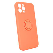 iPhone12Pro クリームオレンジ スマホケース アイフォン iPhoneシリーズ シリコン リングケース