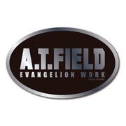 A.T.FIELD ステッカー ATロゴ 楕円 ATF023S 鏡面 シルバー エヴァンゲリオン