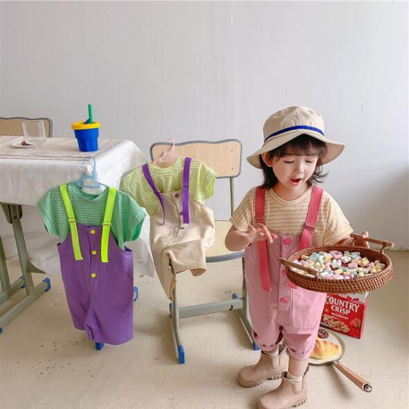キッズ　男の子/女の子　夏　子供服　連体　半袖　韓国風　90-130cm