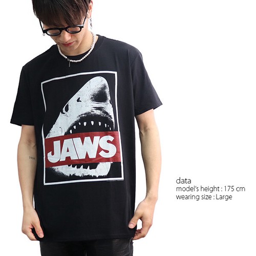 ジョーズ 【JAWS】S/S TEE BLACK スティーヴン・スピルバーグ メンズ T ...