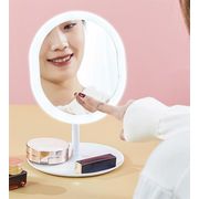 大好評レビュー続々 韓国ファッション ミラー デスクトップ LEDライト付き 化粧鏡 学生 プリンセスミラー