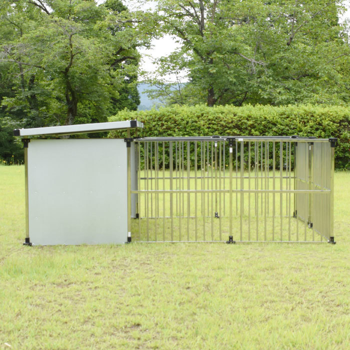 ステンレス製 犬舎 ドッグハウス DFS-M1 （0.5坪タイプ屋外用犬小屋