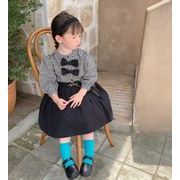 【2点セット】春秋新作 子供服  ベビー服  アパレル   長袖  シャツ+スカート   女の子
