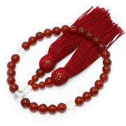 いざという時の必需品・赤瑪瑙（レッドアゲート）の数珠 女性用