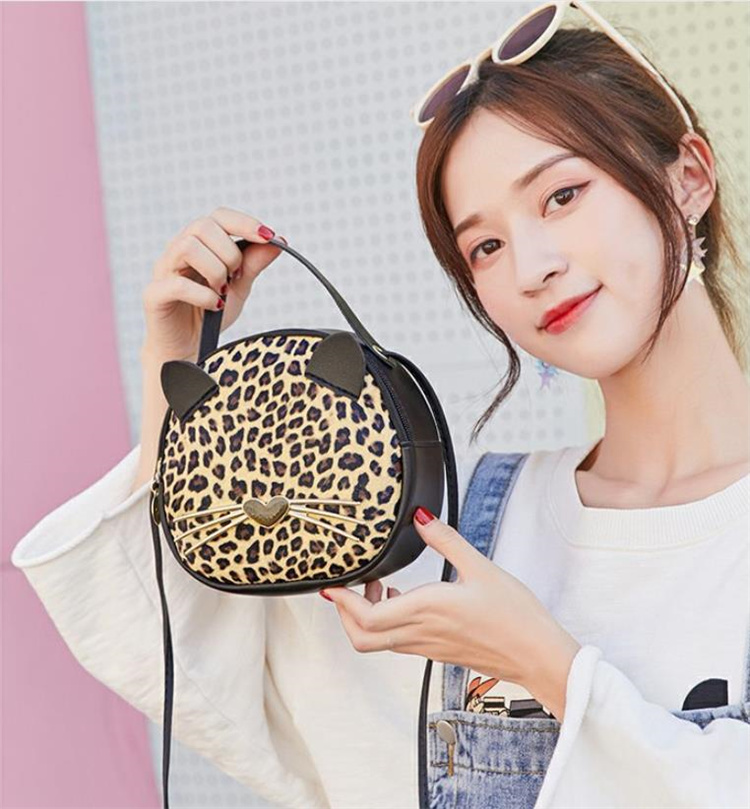 かわいいバックパック韓国ファッション大人気クロスボディバッグ 少女百掛け キャット小さいラウンドバッグ