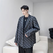 オールシーズン使えます 韓国ファッション 大人気 ライトスタイル 個性 長袖 ドット スーツ コート