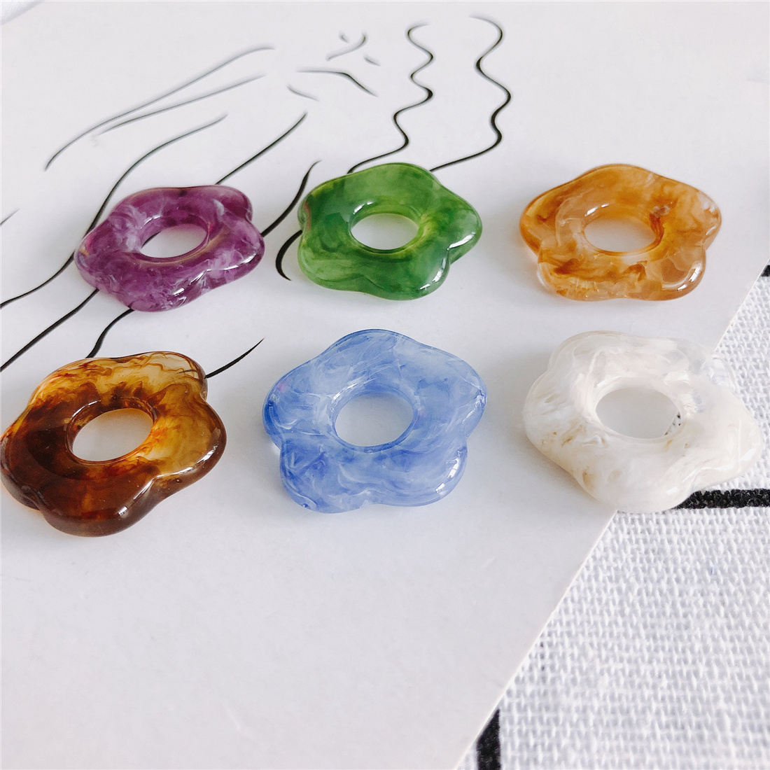 Handmade* 資材 B-626 marble beads