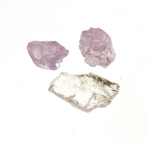 パキスタン産 クンツァイト(スポデューメン) 3個  原石 結晶