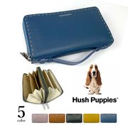 全5色 Hush Puppies ハッシュパピー リアルレザー ステッチデザイン ダブルファスナー 長財布