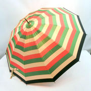 【日本製】【雨傘】【長傘】甲州産先染朱子格子織生地日本製12本骨手開き雨傘