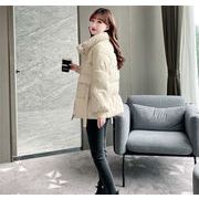 韓国ファッション 2021 冬 新作 綿の服 ゆったりする 短いスタイル パン服 学院風 トレンド
