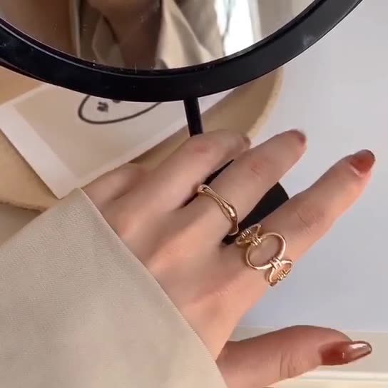 リング　指輪　アクセサリー　2点セット　ビンテージ　韓国ファッション