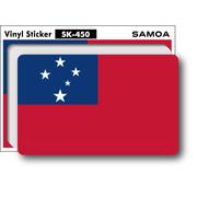 SK450 国旗ステッカー サモア SAMOA 100円国旗 旅行 スーツケース 車 PC スマホ
