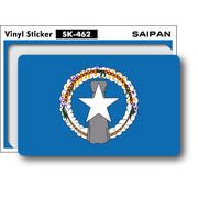 SK462 国旗ステッカー サイパン SAIPAN 島旗 100円国旗 旅行 スーツケース 車 PC スマホ