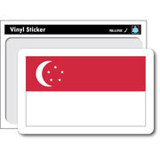 SK194 国旗ステッカー シンガポール Singapore 国旗 PC スマホ スーツケース