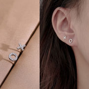 925銀の針 女   韓国版  ピアス   耳飾り   アクセサリー  フリンジ  気質  設計感   字母ox