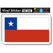 SK346 国旗ステッカー チリ CHILE 国旗 PC スマホ スーツケース