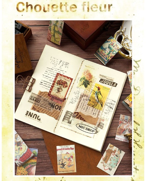 海外ステッカー 和風 昭和 洋風 マステシール ミニシールブック 50枚 全8種 和紙 半透明 海外 シール 雑貨 株式会社 日商友普 問屋 仕入れ 卸 卸売の専門 仕入れならnetsea